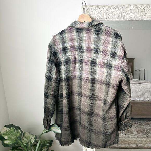 Free People Anneli Plaid Oversized Shirt Jacket - Picture 6 of 6